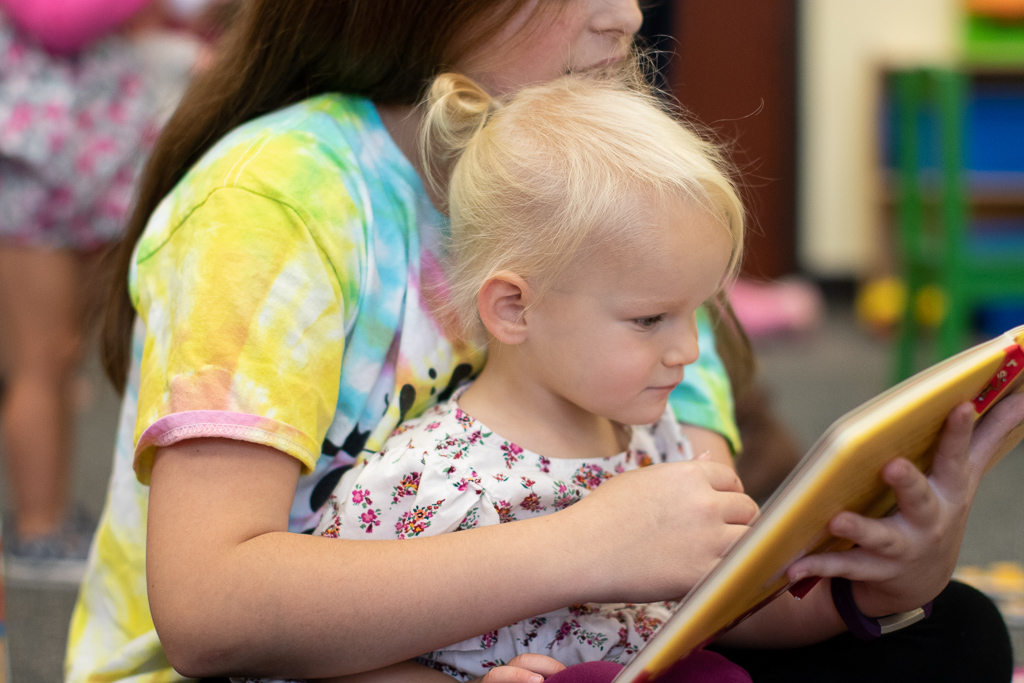 Toddlers have fun in Kid Village at The Village Christian Church